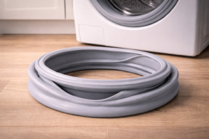 New washing machine door seal gasket ready for replacement